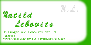 matild lebovits business card